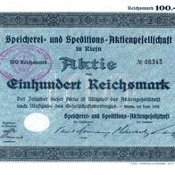 Lot 100 x Speicherei- und Speditions-Aktiengesellschaft in Riesa 1928 100 RM
