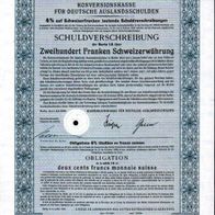 Lot 100 x Konversionskasse für deutsche Auslandsschulden IA 1935 200 CHF