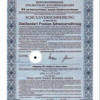 Lot 100 x Konversionskasse für deutsche Auslandsschulden IB 1935 200 CHF