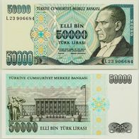 Türkei 50000 Lira 1970 / 1995 Pick.204 - Kassenfrisch / Unc