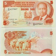 Kenia 5 Shilingi 1982 / Pick.19b - Kassenfrisch / Unc