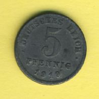 Kaiserreich 5 Pfennig 1919 G