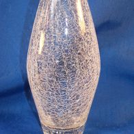 Ingrid, massive, hellbeige Eisglas / Craquelee - Vase, 70er Jahre