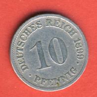 Kaiserreich 10 Pfennig 1899 G