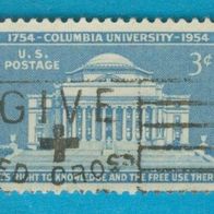 USA 1954 Mi.649 gestempelt mit Rotes Kreuz 200 Jahre Columbia Universität New York