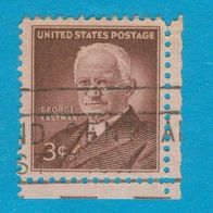 USA 1954 Mi.678 gest. Eckrandstück George Eastman