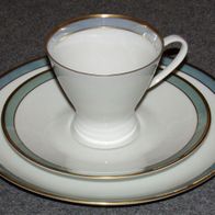 2 x Rosenthal FORM 2000 Gala Blau KAFFEE-GEDECK (3-tlg.) Porzellan