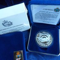 San Marino 1999 10000 Lire PP Silber Somm. Olymp.