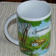 Weimarer Porzellan Kaffeebecher "Spreewald" Naturmotiv *