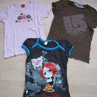 3x schönes T-Shirt u.a. ESPRIT / BURTON Gr. 128/134/140 (0714)