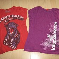 2x tolles T-Shirt Panther + S. oliver Gr.140/146/152 (0714)