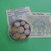 San Marino 2002 Edelprägung die ersten Euro Münzen PP * Gold - Silber * *