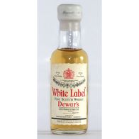 OLD White Label Fine Scotch Whisky Dewars Miniaturflasche Mignon Miniature RAR