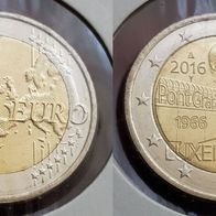 14427(2) 2 Euro (Luxemburg / 50 Jahre Rote Brücke) 2016 in UNC * * Berlin-coins * *