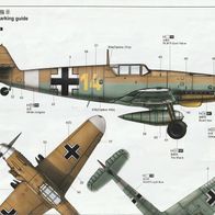 Bemalungsplan Messerschmidt Bf 109F-4/ Trop 1:32