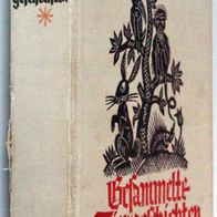 Gesammelte Tiergeschichten / Manfred Kyber / Hesse&Becker Verlag Leipzig 1926