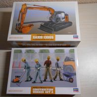 1/35 Hasegawa 66001 Zaxis 135US + 66003 Construction Worker Set A