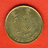 Hong Kong 10 Cents 1998