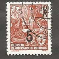 Briefmarke DDR: 1954 - 5 auf 8 Pfennig - Michel Nr. 436 Ig X