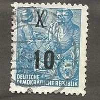 Briefmarke DDR: 1954 - 10 auf 12 Pfennig - Michel Nr. 437 Ig X