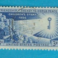 USA 1956 Mi.706 sauber gestempelt Beitrag der Kinder zum Weltfrieden