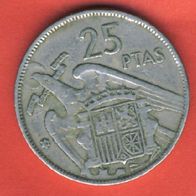 Spanien 25 Pesetas 1957 ( * 59 )