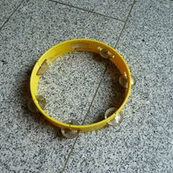 Tamburin in Kunststoff gelb