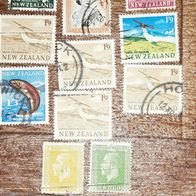 kl. Konvolut uralter Briefmarken aus Neu Seeland ab ca.1920 oder jünger ?? Lot 2