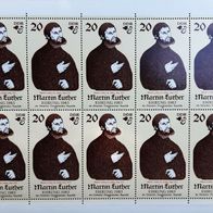 alter DDR Briefmarken/ Gedenkblock "Martin Luther Ehrung" von 1982 ! postfrisch