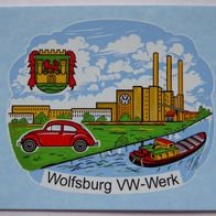 Autoaufkleber "Wolfsburg VW-Werk" für Käfer, Bus, Karmann Ghia, Typ 3, Typ 4 usw...