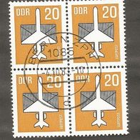 Briefmarke DDR: 1983 - 20 Pfennig - Michel Nr. 2832 4 er Block