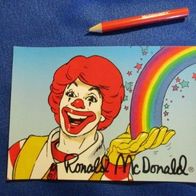 McDonalds Ronald Autogrammkarte und Bleistift