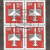 Briefmarke DDR: 1985 - 5 Mark - Michel Nr. 2967 - 4er Block