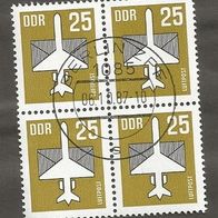 Briefmarke DDR: 1987 - 25 Pfennig - Michel Nr. 3129 - 4er Block