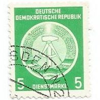 Briefmarke DDR - Dienstmarke - Zirkelb. Links: 1954 - 5 Pfennig - Michel Nr: 1 xX