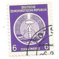 Briefmarke DDR - Dienstmarke - Zirkelb. Links: 1954 - 6 Pfennig - Michel Nr: 2 xX