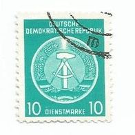 Briefmarke DDR - Dienstmarke - Zirkelb. Links: 1954 - 10 Pfennig - Michel Nr: 4 xX