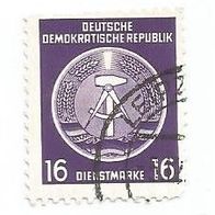 Briefmarke DDR - Dienstmarke - Zirkelb. Links: 1954 - 16 Pfennig - Michel Nr: 7 xX
