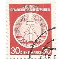 Briefmarke DDR - Dienstmarke - Zirkelb. Links: 1954 - 30 Pfennig - Michel Nr: 11 xX