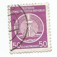 Briefmarke DDR - Dienstmarke - Zirkelb. Links: 1954 - 50 Pfennig - Michel Nr: 14 xX