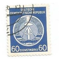 Briefmarke DDR - Dienstmarke - Zirkelb. Links: 1954 - 60 Pfennig - Michel Nr: 15 xX