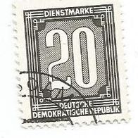 Briefmarke DDR - Verwaltungspost: 1956 - 20 Pfennig - Michel Nr: 3