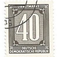 Briefmarke DDR - Verwaltungspost: 1956 - 40 Pfennig - Michel Nr: 4 + Falz