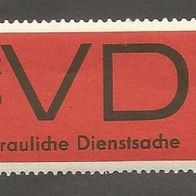 Briefmarke DDR - Vertrauliche Dienstsache VD: 1965 - Michel Nr: 3 x - ungestempelt