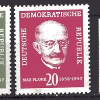 DDR 1958 100. Geburtstag von Max Planck MiNr. 626 - 627 ungebraucht Falz