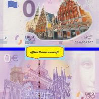 0 Euro Schein Riga CEAA 2019-1 Farbversion ausverkauft Nr 4207