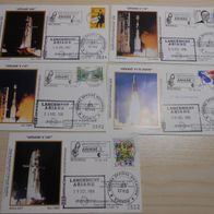 Startbelege Ariane - Flug 95,114,115,119,122 (1997-1999) Lot 24