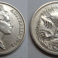 Australien 5 Cents 1992 ## H