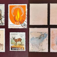 Briefmarken Angola, Mi. 375/608/609/612/615/624, 1953/76/79, gestempelt