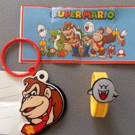 Kinder Joy Super Mario Boo Armband - Donkey Kong Anhänger + 1BPZ
